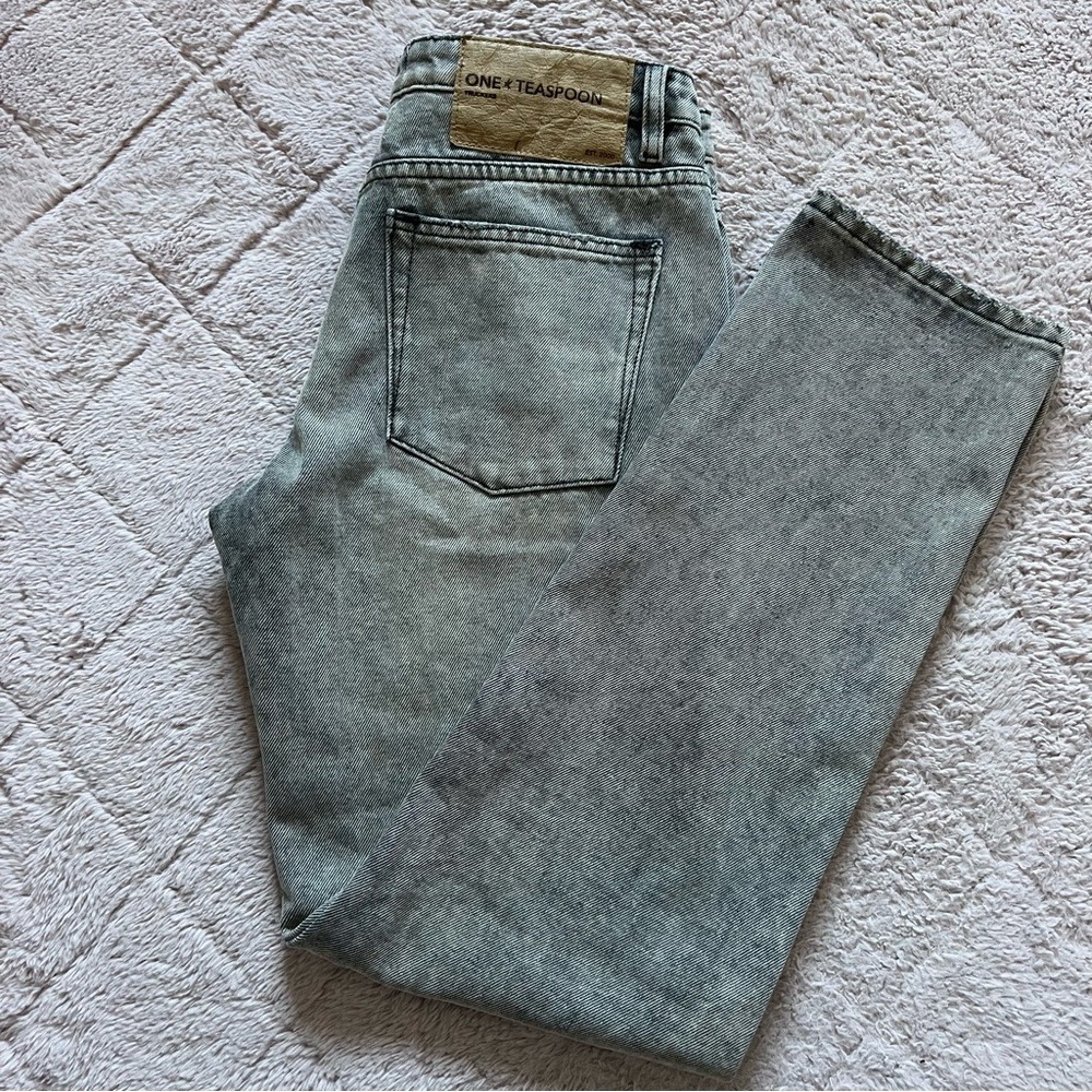 NWOT One Teaspoon Truckers‎ Denim Jeans Preppy Minimalist Biker Size 26